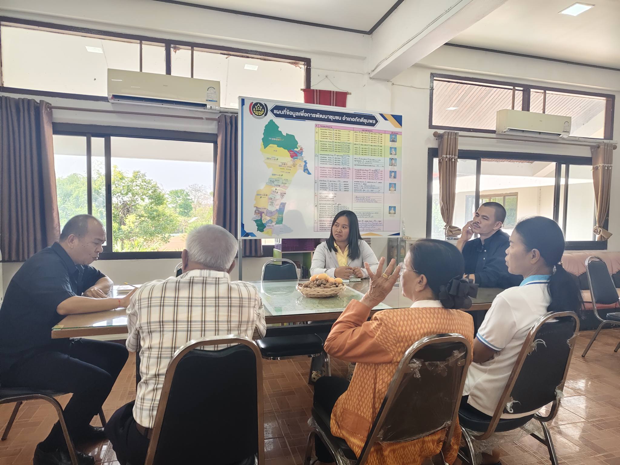 สพอ.ภักดีชุมพล ร่วมประชุมหารือการจัดตลาดสินค้าเกษตรและสินค้า OTOP